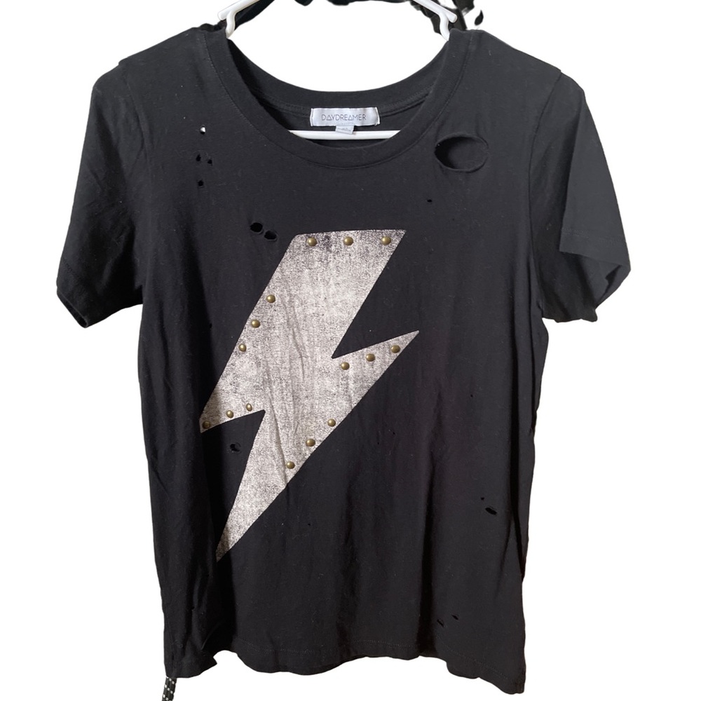 Daydreamers Lightning Bolt Distressed Tee